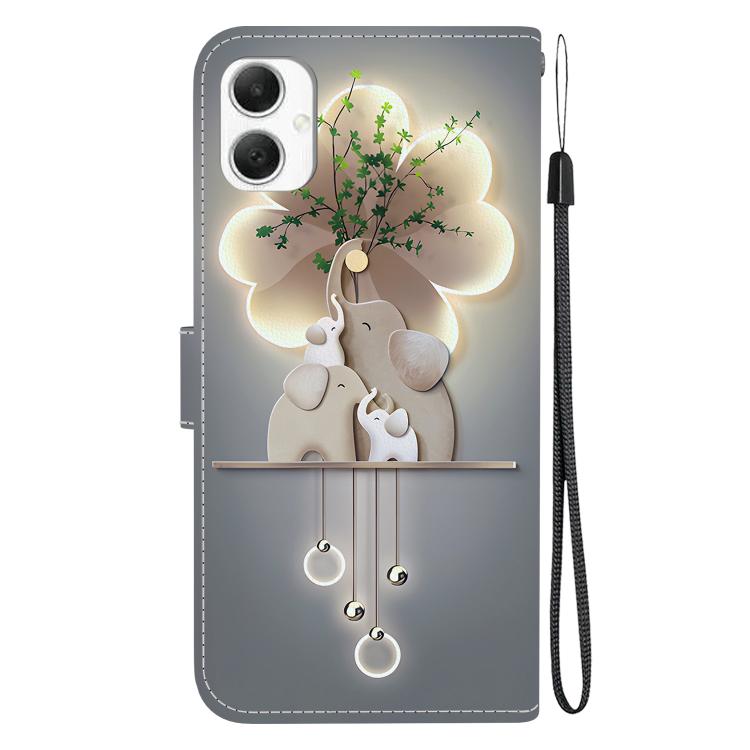 For Samsung Galaxy A05 Crystal Texture Colored Drawing Leather Phone Case