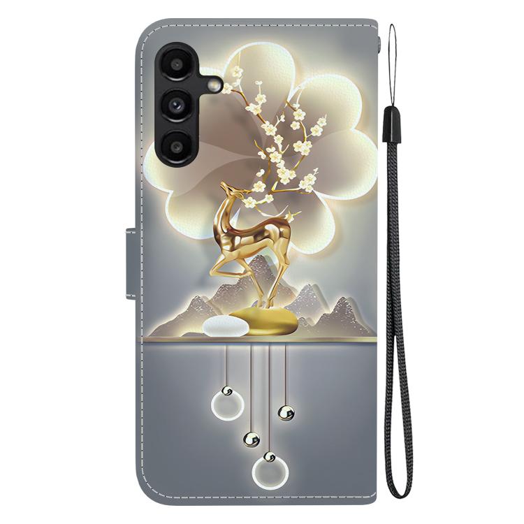 For Samsung Galaxy A15 Crystal Texture Colored Drawing Leather Phone Case