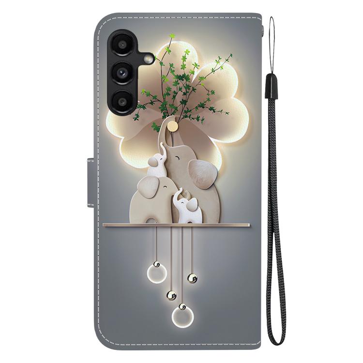 For Samsung Galaxy A15 Crystal Texture Colored Drawing Leather Phone Case