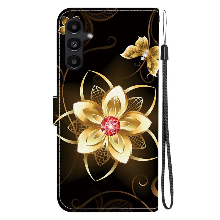 For Samsung Galaxy A15 Crystal Texture Colored Drawing Leather Phone Case