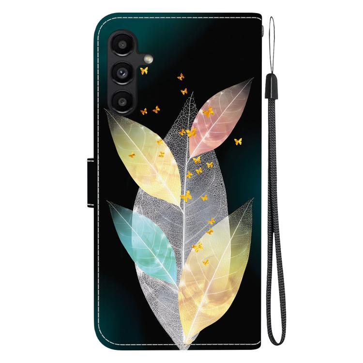 For Samsung Galaxy A15 Crystal Texture Colored Drawing Leather Phone Case