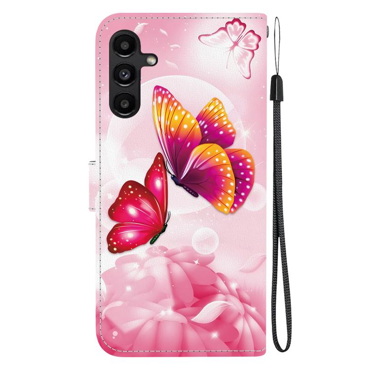 For Samsung Galaxy A15 Crystal Texture Colored Drawing Leather Phone Case