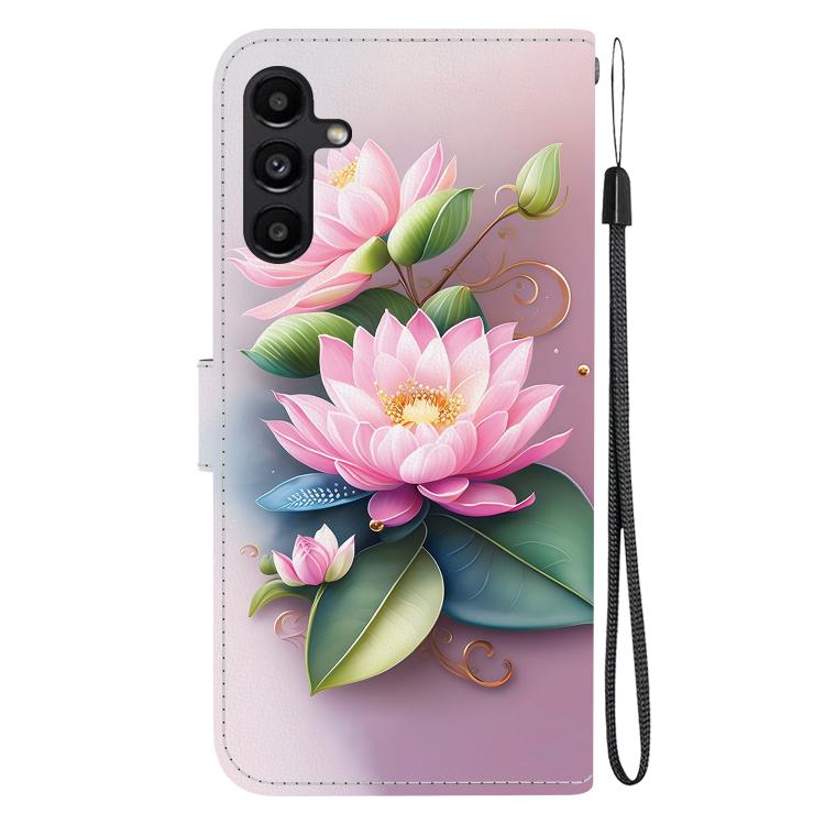 For Samsung Galaxy A15 Crystal Texture Colored Drawing Leather Phone Case