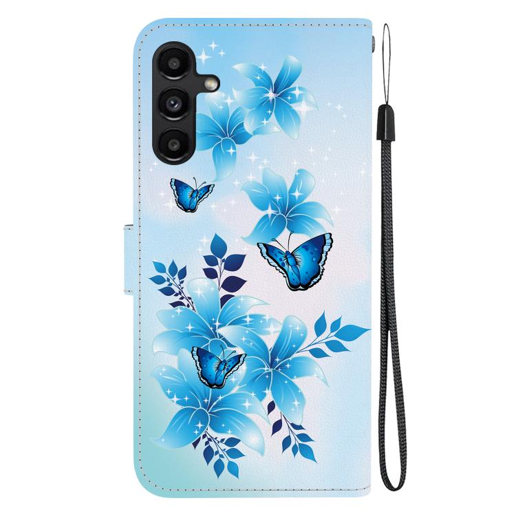 For Samsung Galaxy A15 Crystal Texture Colored Drawing Leather Phone Case