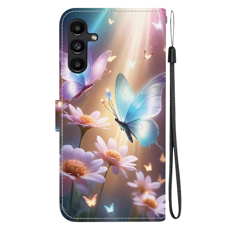 For Samsung Galaxy A15 Crystal Texture Colored Drawing Leather Phone Case