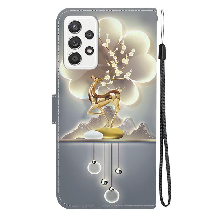 For Samsung Galaxy A53 5G Crystal Texture Colored Drawing Leather Phone Case