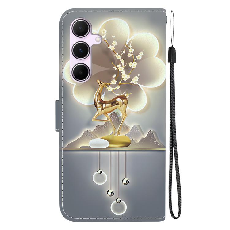 For Samsung Galaxy A55 5G Crystal Texture Colored Drawing Leather Phone Case