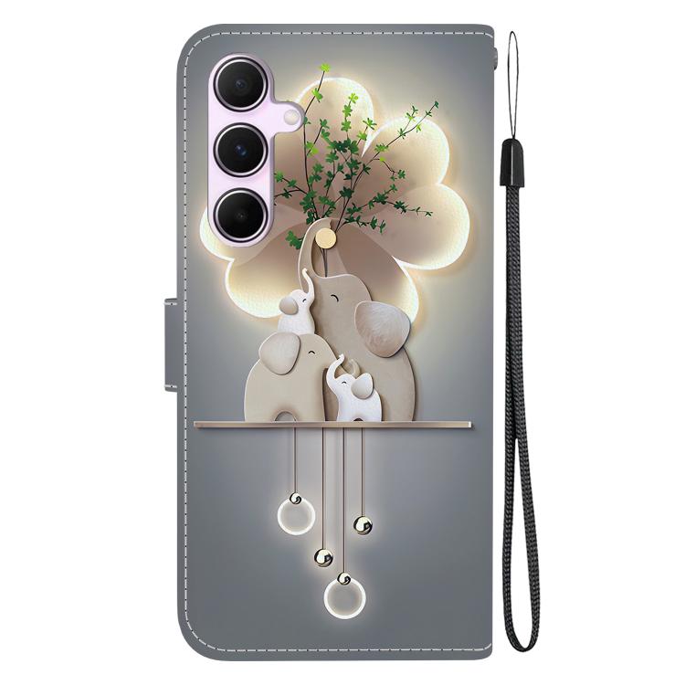 For Samsung Galaxy A55 5G Crystal Texture Colored Drawing Leather Phone Case