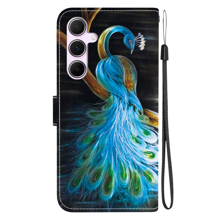 For Samsung Galaxy A55 5G Crystal Texture Colored Drawing Leather Phone Case