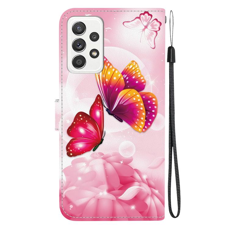 For Samsung Galaxy A73 5G Crystal Texture Colored Drawing Leather Phone Case