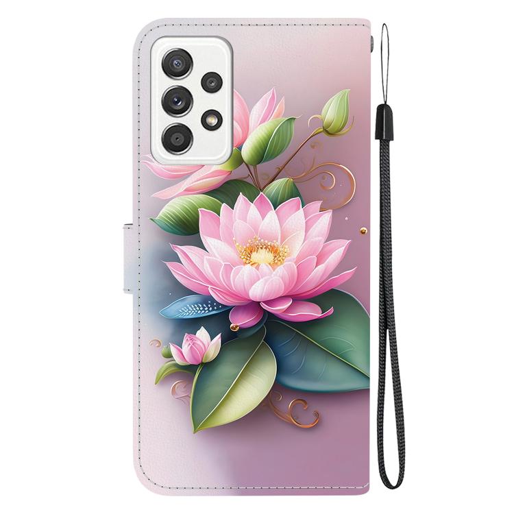 For Samsung Galaxy A73 5G Crystal Texture Colored Drawing Leather Phone Case