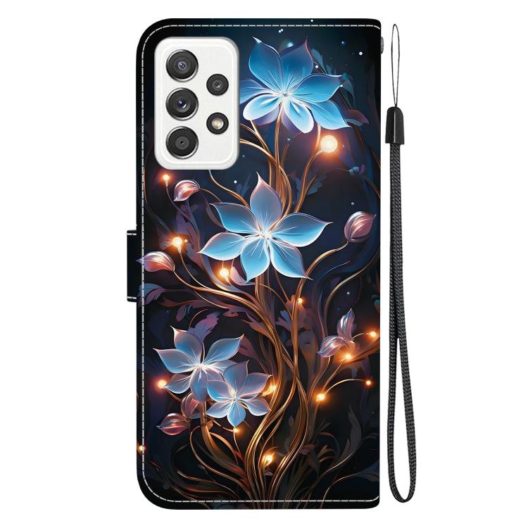For Samsung Galaxy A73 5G Crystal Texture Colored Drawing Leather Phone Case