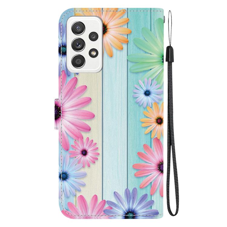 For Samsung Galaxy A73 5G Crystal Texture Colored Drawing Leather Phone Case