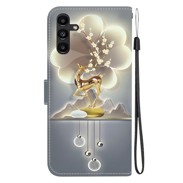 For Samsung Galaxy A13 5G Crystal Texture Colored Drawing Leather Phone Case