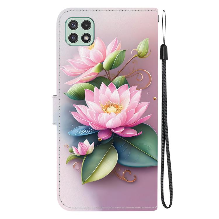 For Samsung Galaxy A22 5G Crystal Texture Colored Drawing Leather Phone Case
