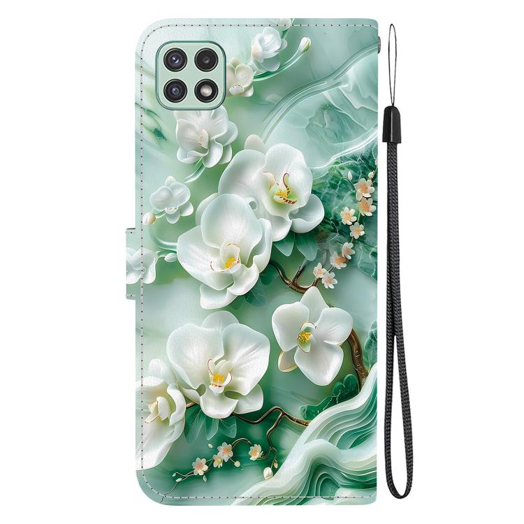 For Samsung Galaxy A22 5G Crystal Texture Colored Drawing Leather Phone Case