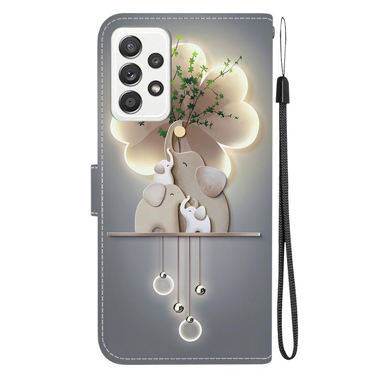 For Samsung Galaxy A52 4G / 5G Crystal Texture Colored Drawing Leather Phone Case