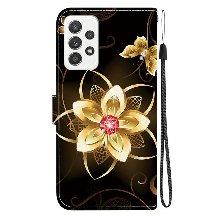 For Samsung Galaxy A52 4G / 5G Crystal Texture Colored Drawing Leather Phone Case