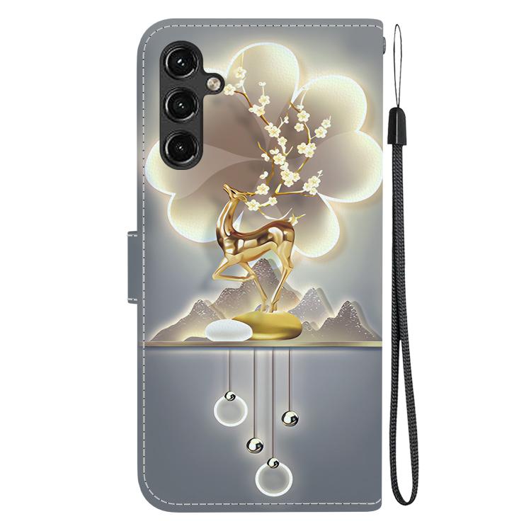 For Samsung Galaxy A54 5G Crystal Texture Colored Drawing Leather Phone Case