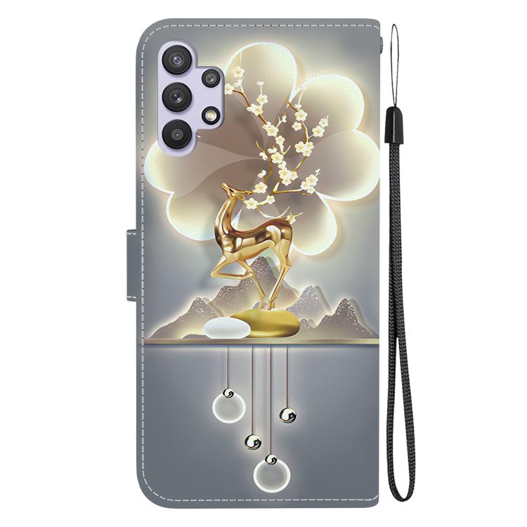 For Samsung Galaxy A32 5G Crystal Texture Colored Drawing Leather Phone Case