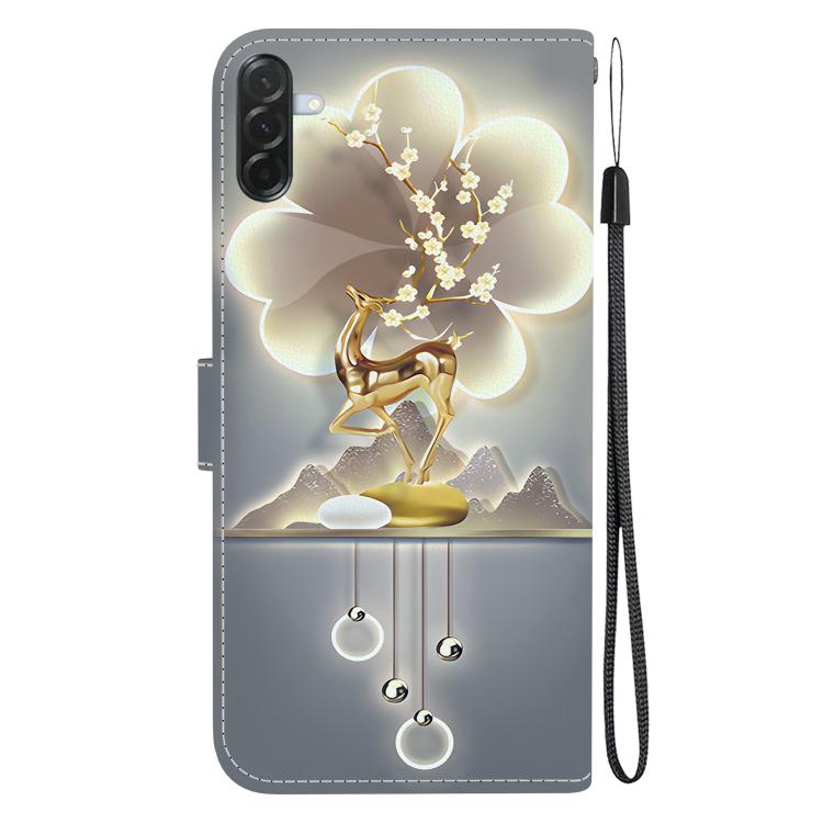 For Galaxy A57 5G Crystal Texture Colored Drawing Leather Phone Case