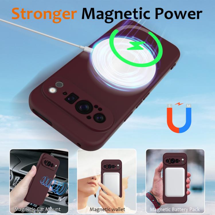 For Google Pixel 9 Pro XL Shockproof Silicone Magsafe Phone Case