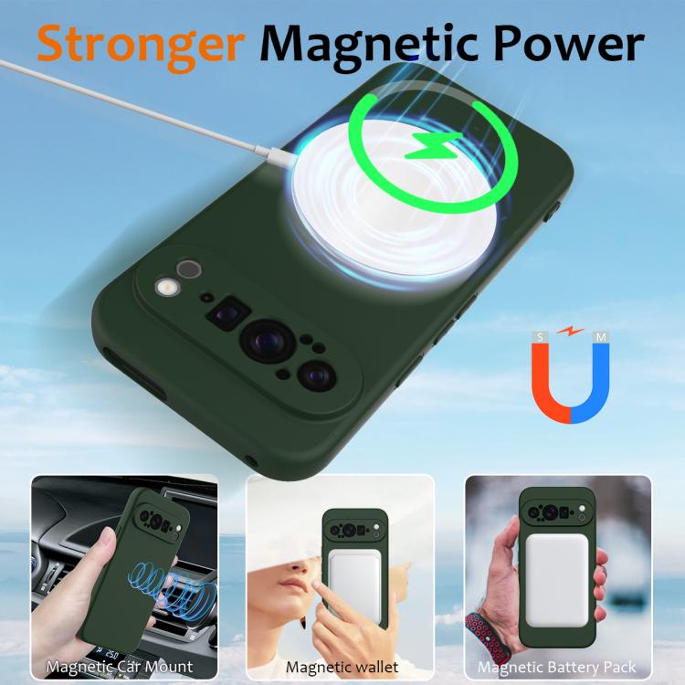 For Google Pixel 9 Pro XL Shockproof Silicone Magsafe Phone Case