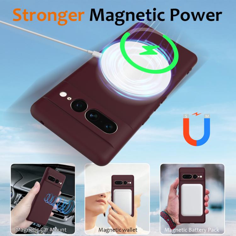 For Google Pixel 7 Pro Shockproof Silicone Magsafe Phone Case