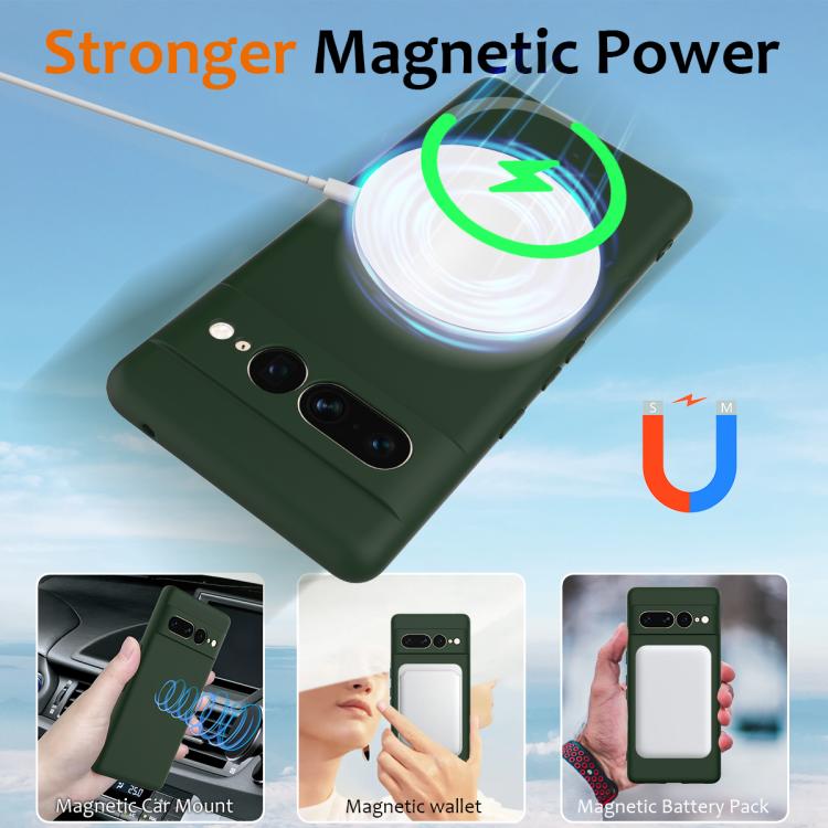 For Google Pixel 7 Pro Shockproof Silicone Magsafe Phone Case