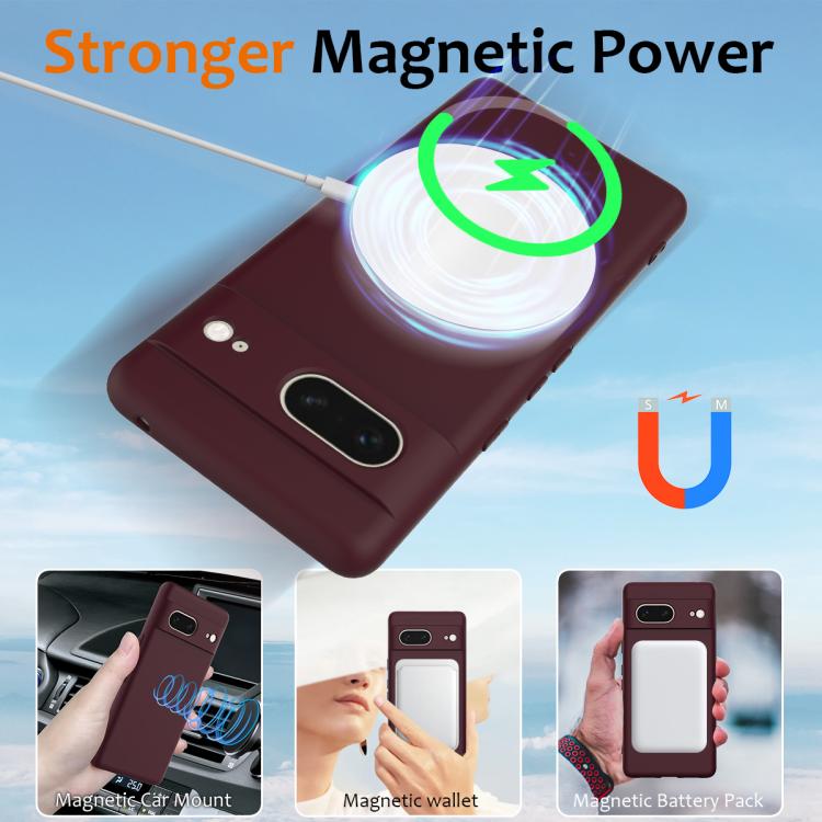 For Google Pixel 7 Shockproof Silicone Magsafe Phone Case