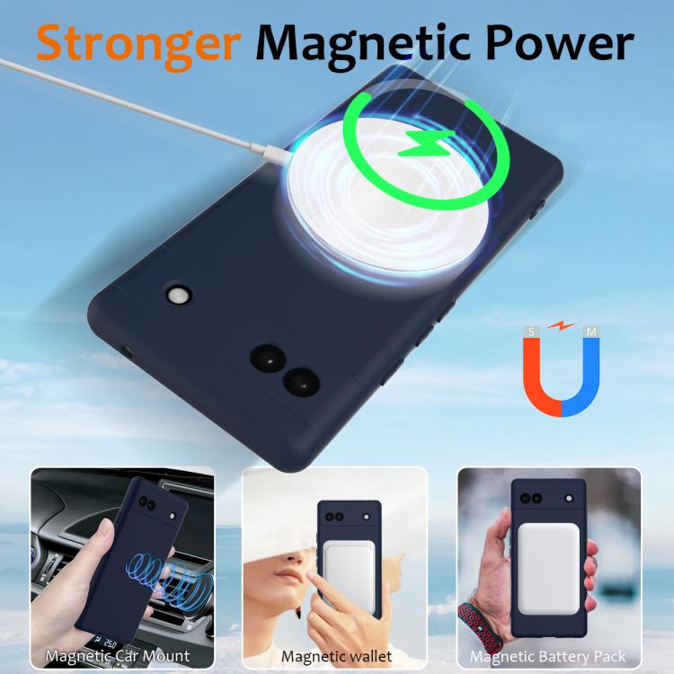 For Google Pixel 6a Shockproof Silicone Magsafe Phone Case