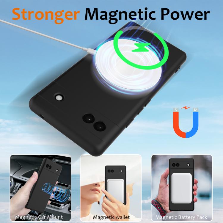 For Google Pixel 6a Shockproof Silicone Magsafe Phone Case