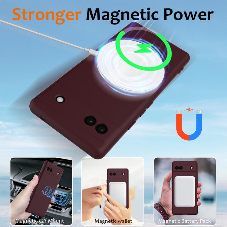 For Google Pixel 6a Shockproof Silicone Magsafe Phone Case