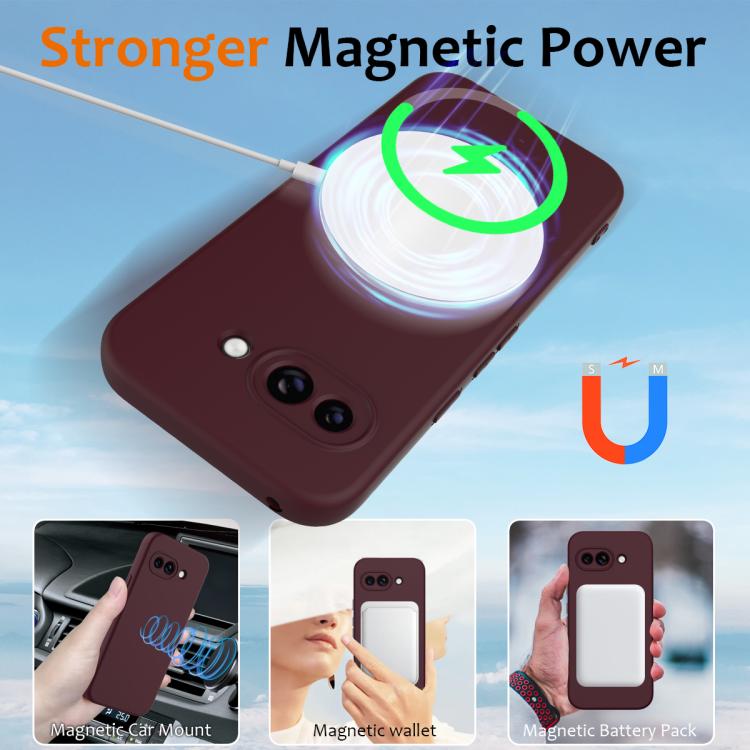 For Google Pixel 9a Shockproof Silicone Magsafe Phone Case