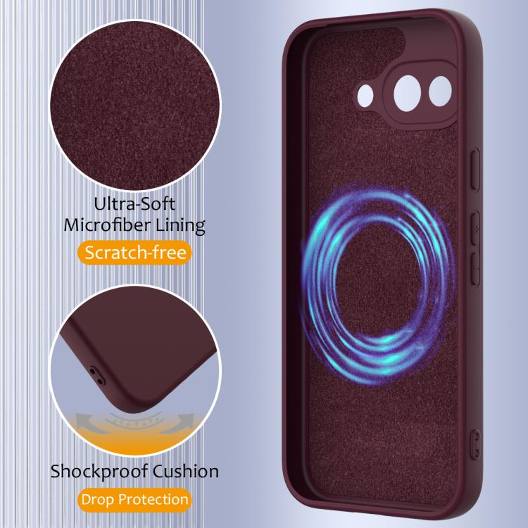For Google Pixel 9a Shockproof Silicone Magsafe Phone Case