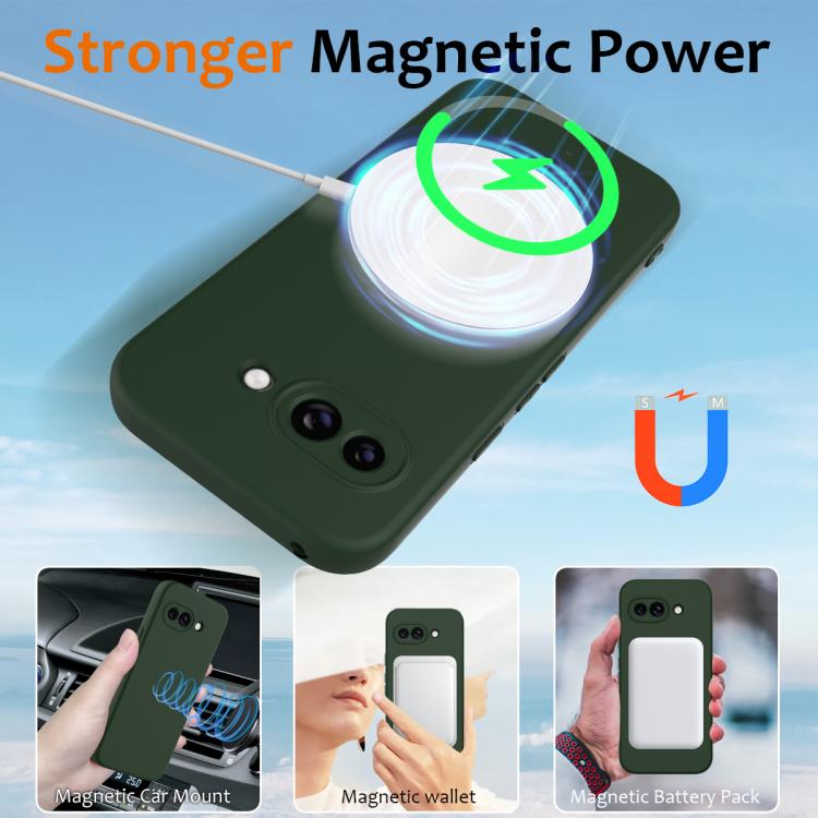 For Google Pixel 9a Shockproof Silicone Magsafe Phone Case