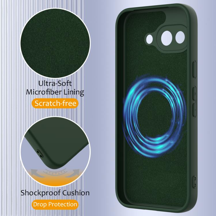 For Google Pixel 9a Shockproof Silicone Magsafe Phone Case