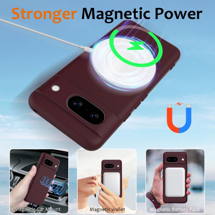 For Google Pixel 8a Shockproof Silicone Magsafe Phone Case