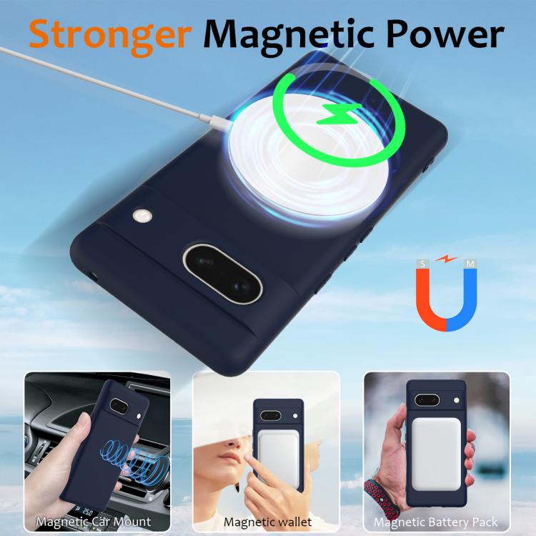 For Google Pixel 7a Shockproof Silicone Magsafe Phone Case