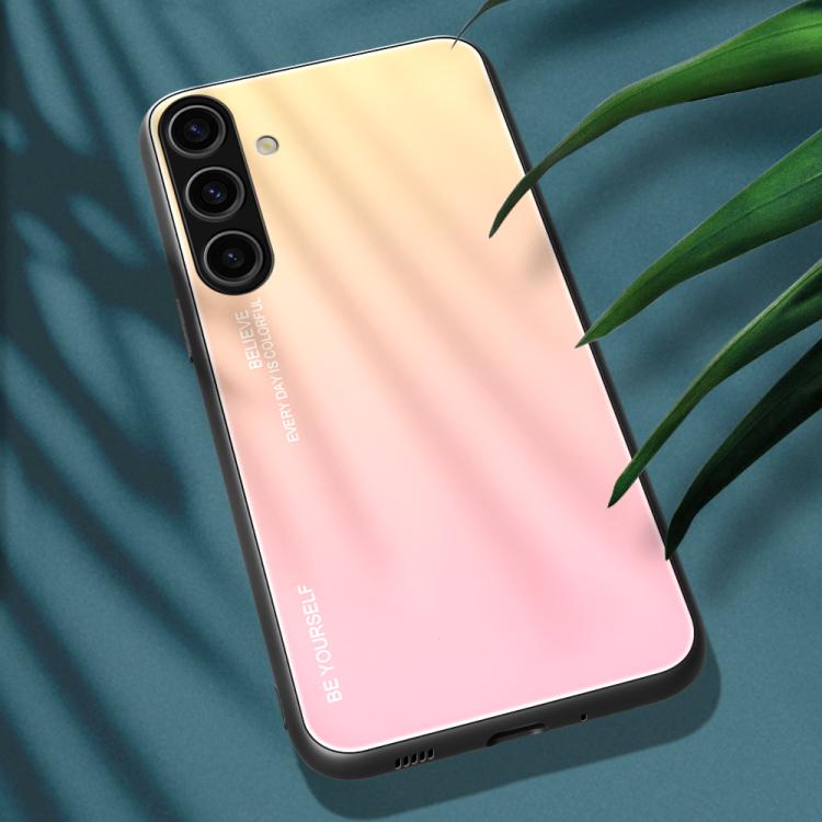 For Samsung Galaxy S25+ 5G Gradient Color Glass Phone Case