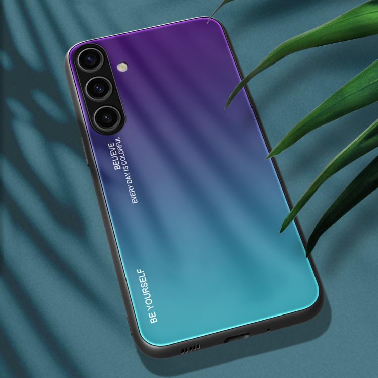 For Samsung Galaxy S25+ 5G Gradient Color Glass Phone Case