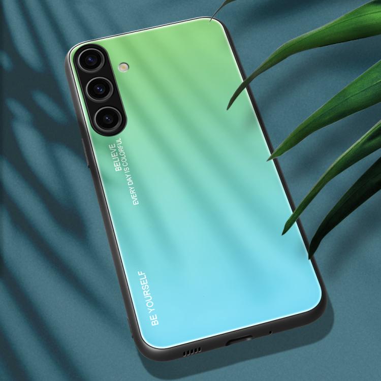 For Samsung Galaxy S25+ 5G Gradient Color Glass Phone Case