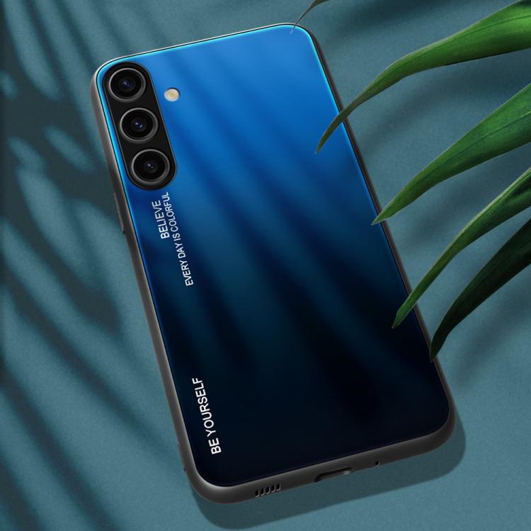 For Samsung Galaxy S25+ 5G Gradient Color Glass Phone Case