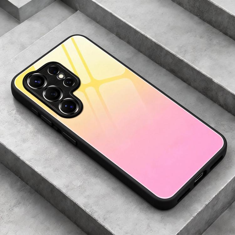 For Samsung Galaxy S26 Ultra 5G Gradient Color Glass Phone Case