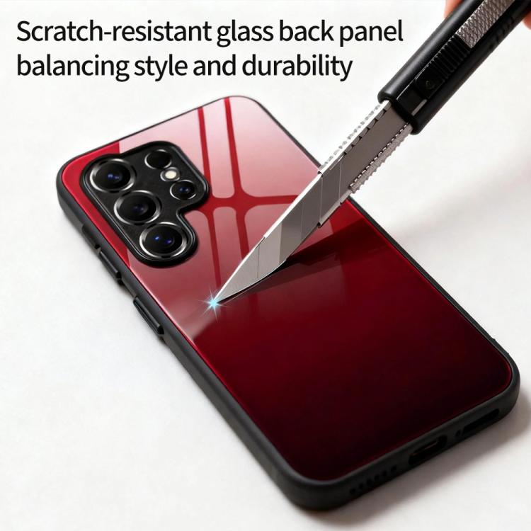 For Samsung Galaxy S26 5G Gradient Color Glass Phone Case