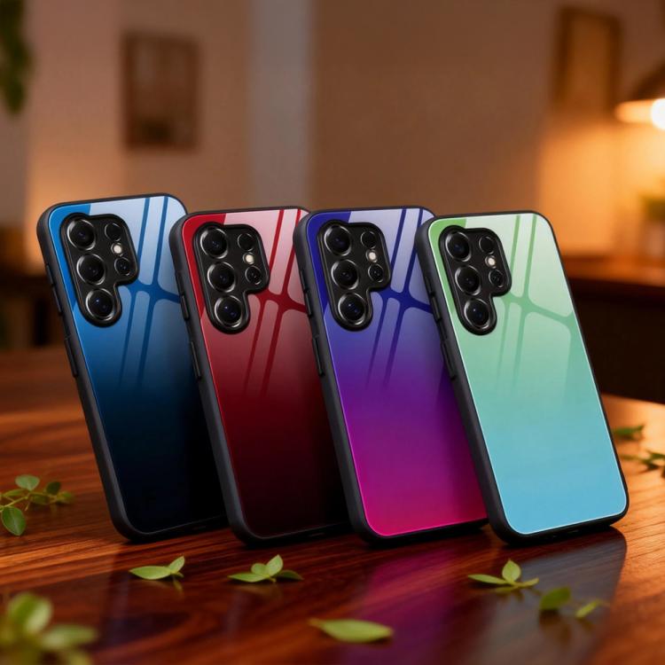 For Samsung Galaxy S26 5G Gradient Color Glass Phone Case