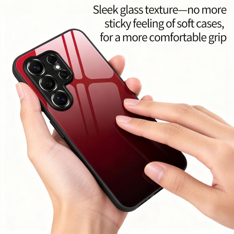 For Samsung Galaxy S26 5G Gradient Color Glass Phone Case