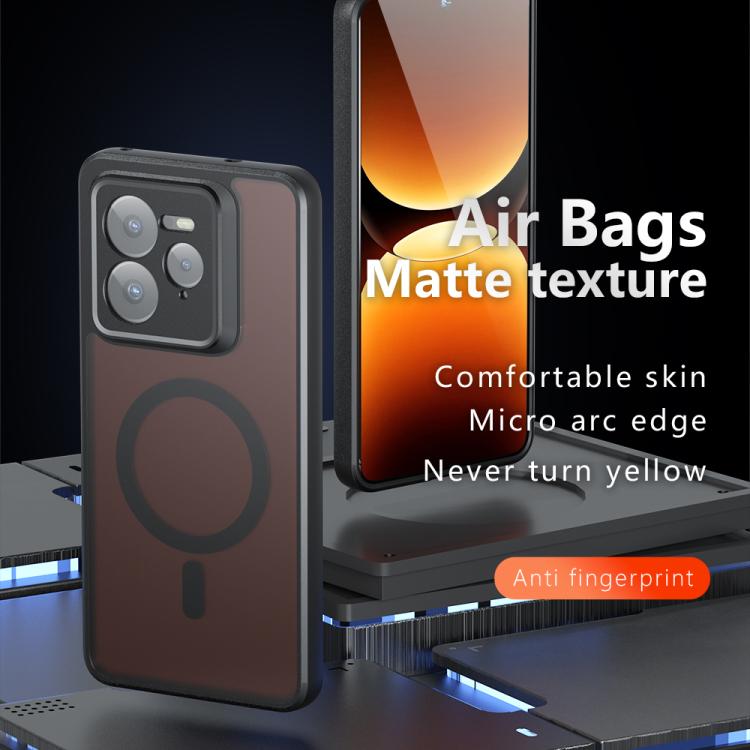 For Realme GT 7 Pro Armor MagSafe PC Hybrid TPU Phone Case - Frosted Black
