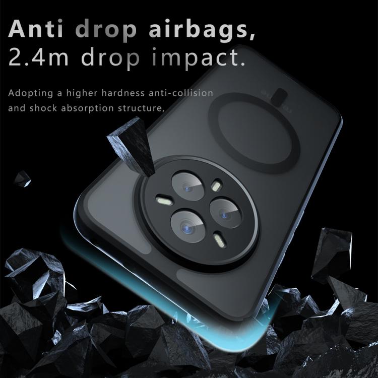For Realme 14 Pro Armor MagSafe PC Hybrid TPU Phone Case - Frosted Black