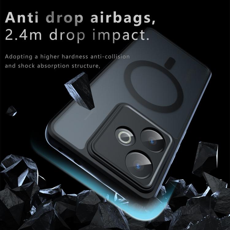 For Realme GT 7 Global Armor MagSafe PC Hybrid TPU Phone Case - Frosted Black